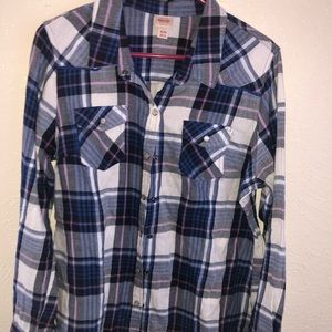 Blue flannel shirt